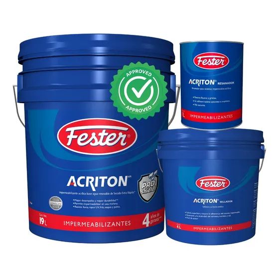 Impermeabilizante Kit Fester Acriton 4 Años Resana Y Sella