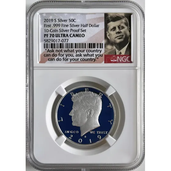 Moeda 2019 S Silver Kennedy Half Dollar 50c Proof Ngc Pf 70