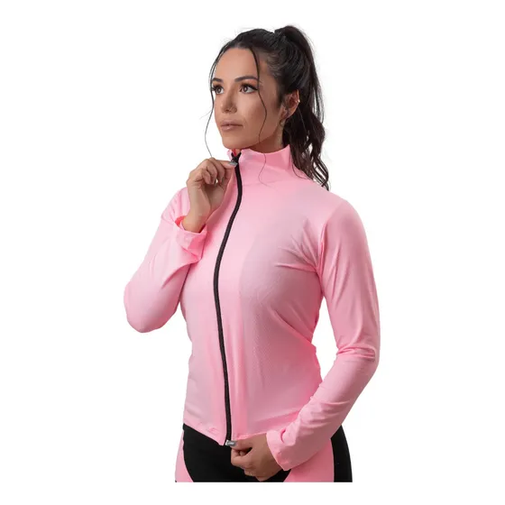 Roupa Academia Blusa De Ziper Com Proteção Solar Casaquinho