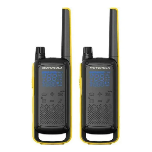Walkie Talkies T Radio De  Vías  Millaskm Amarillo Motorola