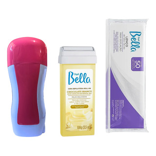 Kit Depiltório Roll On Chocolate Com Aquecedor E Lenço Kit Depiltório Roll On Chocolate Com Aquecedor E Lenço