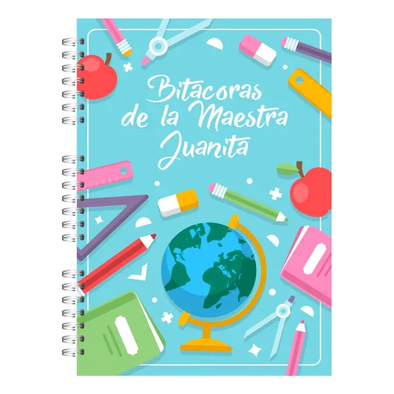 Bitácora Docente Personalizada Profesional 200pag, Tapa Dura
