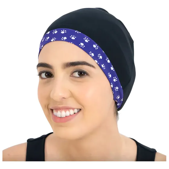 Touca Nero Barra Estampada Anti Frizz Dormir Alisa Cabelo Cor Preto