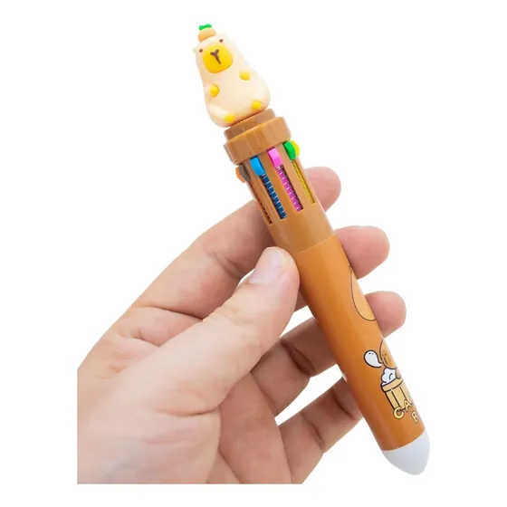 Bolígrafo Lapicero Kawaii Capibara Carpincho Chiguire Color