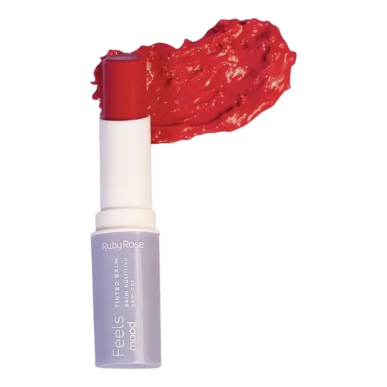 Bálsamo tintado Feels Mood T30 con acabado cremoso, rojo rubí