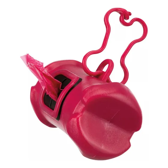 Dispenser Trixie Bolsitas Recolectora + 1 Rollo De 15 Bolsitas Color Rosa