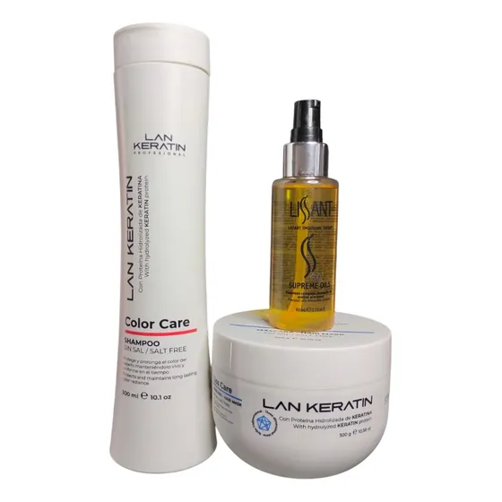 Kit Shampoo Color + Mascarilla Y Oil Liss Care Sin Sal