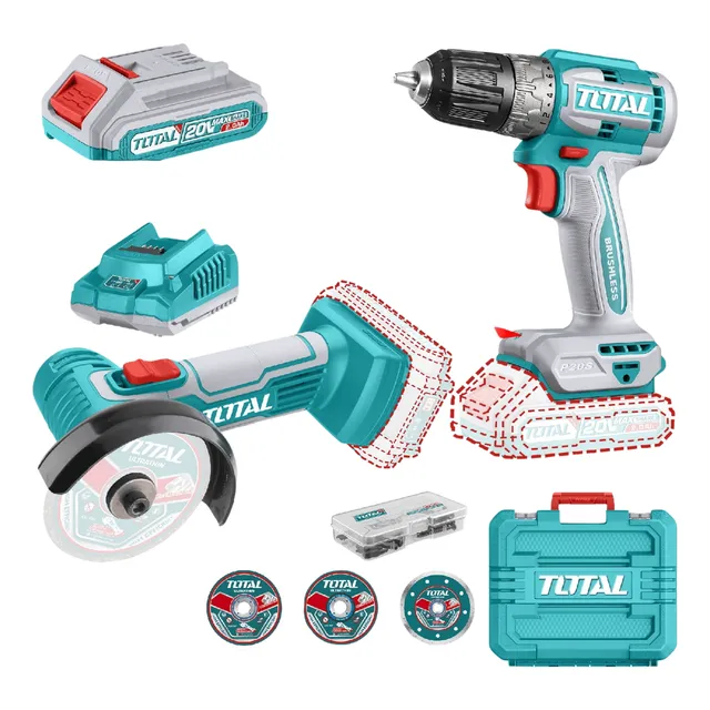 Taladro Atornillador 3/8'' Y Amoladora 3'' 20v Con Baterías