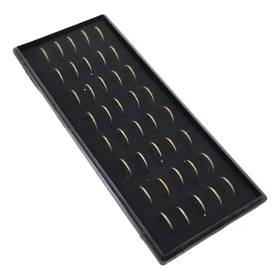 Argollas Doradas  Abiertas Piercing Para Nariz 0.8mm 40 Und