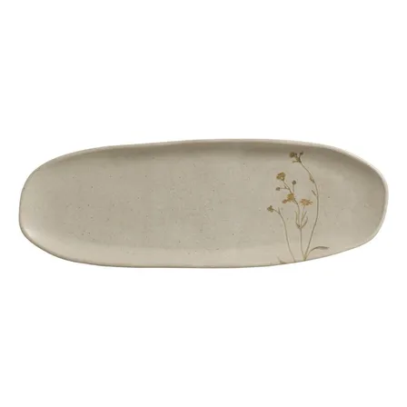 Jogo C/ 4 Travessas Oval Rasa Grande Orgânico Campestre 36x13cm Porto Brasil Floral