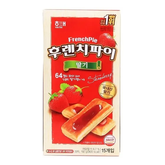 Galleta Coreana Frenchpie Strawberry 1 Pieza 192g Haitai