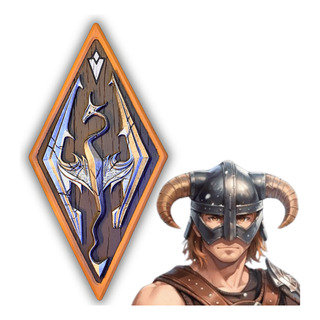 Quadro 3d Skyrim Jogo The Elder Scrolls V Decoração Gamer Quadro 3d Skyrim Jogo The Elder Scrolls V Decoração Gamer