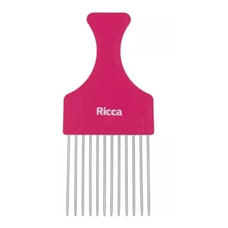 Pente Garfo De Metal Para Cachos Rosa Belliz Ricca Cod.2407 Pente Garfo De Metal Para Cachos Rosa Belliz Ricca Cod.2407