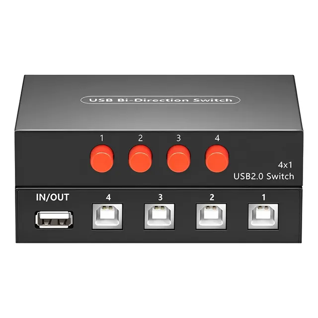 Hub Divisor Switch Compartir Conmutador Impresora 4 Puertos