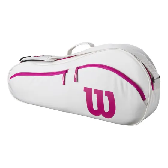Bolso Raquetero De Tenis Wilson Advantage Blanco 3pk