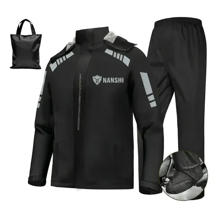 Capa De Chuva Roupa Conjunto Para Motoqueiro Reforçada Kit
