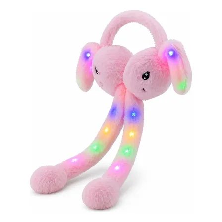 Protetor De Orelha Led Rgb Interativo Orelha Levanta Lm-10s Rosa