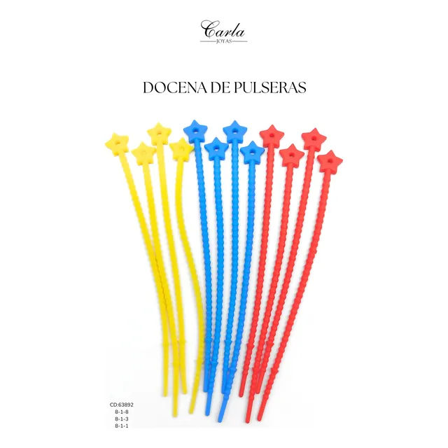 Docena De Pulseras De Silicon Cd:63892