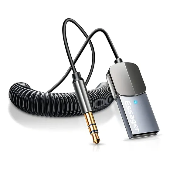 Adaptador Bluetooth Essager 3.5mm Jack Para El Radio De Tu Carro - Receptor Bluetooth