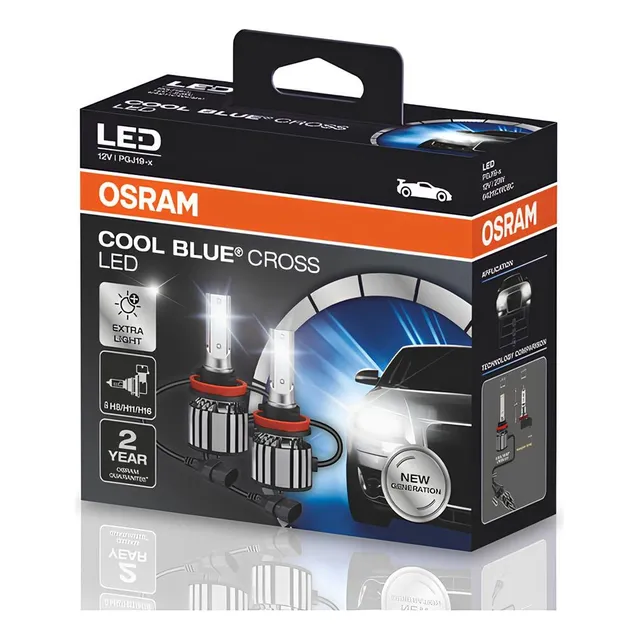 Lámpara Led Osram Cool Blue H11 H8 H16 2 Pzs Blanco Frío