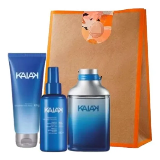 Kit Kaiak Clasico Masculino 100ml + Hidratante + Gel Afeitar