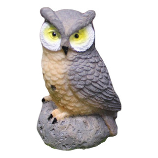 Búho Paisaje Jardín Decoración Miniatura Búho Gris Búho Paisaje Jardín Decoración Miniatura Búho Gris