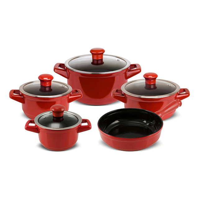 Conjunto Panelas Cerâmica Duo Smart 5 Pçs Pomodoro Ceraflame Cor Vermelho Conjunto Panelas Cerâmica Duo Smart 5 Pçs Pomodoro Ceraflame Cor Vermelho