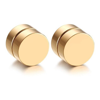 Par 2 Aretes Imán Expansor Piercing Falso De Acero Unisex Par 2 Aretes Imán Expansor Piercing Falso De Acero Unisex