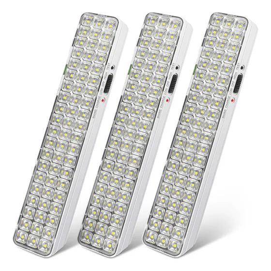 Lámpara De Emergencia Lonk Recargable 12h De Duración 60 Leds Luz X3 Unidades