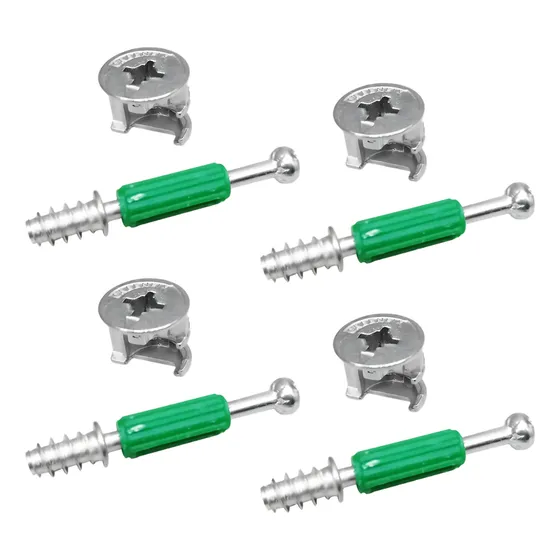 Conector Oculto Perno+caja Placa 18mm Minifix X 4 Un 