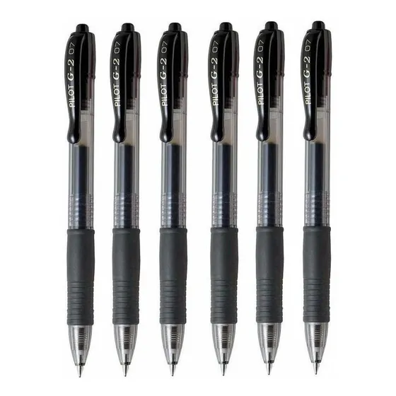 Pilot G2 07 Black Fine Retractable Gel Ink Pen Roll [0melnll