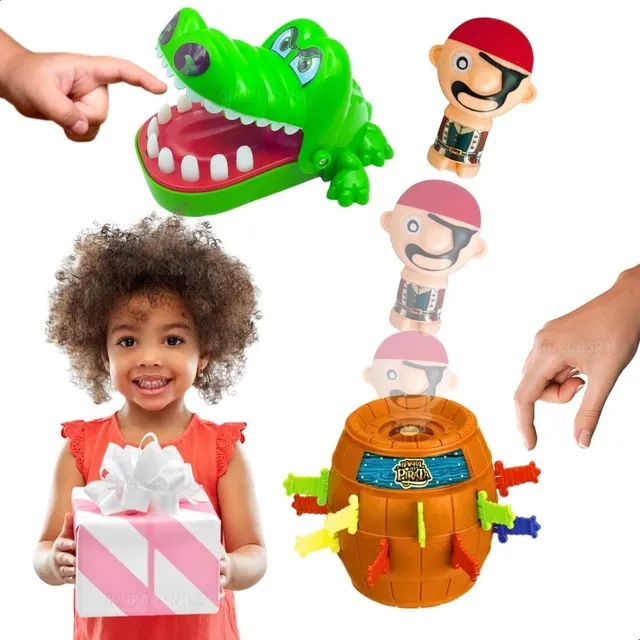 Pula Pirata + Jacaré Morde Dedo Presente Pra Menino Menina