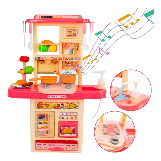 Atentu Kit Cozinha De Brinquedo Completa Infantil Cor Rosa Atentu Kit Cozinha De Brinquedo Completa Infantil Cor Rosa