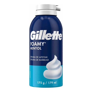Espuma De Barbear Gillette Foamy Mentol 175g Espuma De Barbear Gillette Foamy Mentol 175g