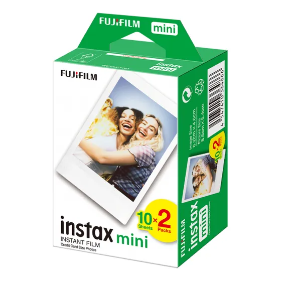 Filme Foto Instax Mini Pack Com 20 Fotos Cor Branco