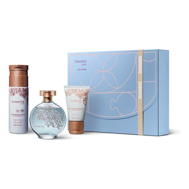 Kit Presente Floratta Blue: Deo Colônia 75ml + Loção 200ml + Creme 50g Kit Presente Floratta Blue: Deo Colônia 75ml + Loção 200ml + Creme 50g
