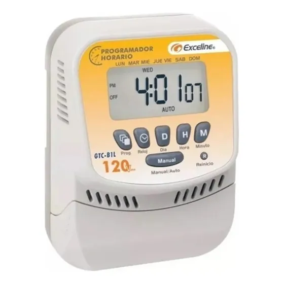 Progamador Horario Digital De Bornera 120vac Exceline