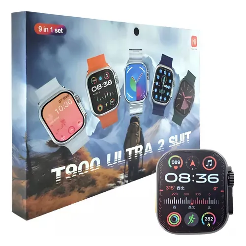 Reloj Inteligente T900 Suit 7 Correas