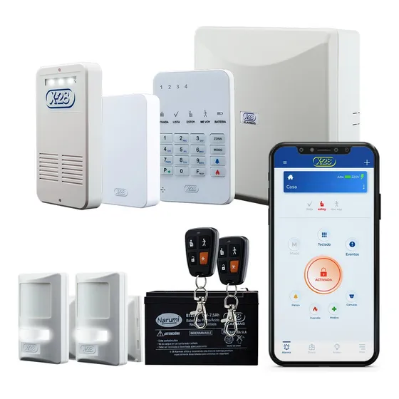 Kit Alarma X28 Domiciliaria Full App Celular 3-4 Amb. Oferta