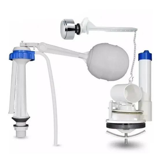Herraje Para Poceta Tanque Bajo 20 Cm Botón Lateral Griven