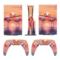 Pack De Fundas Anime Para Ps5 Slim - Pink Flamingo Sunset Pack De Fundas Anime Para Ps5 Slim - Pink Flamingo Sunset