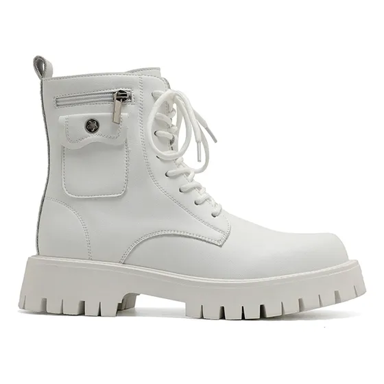 Botas Hombre Negras Martin Plataforma Altas Retro Cuero 3276