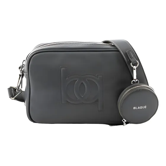 Cartera Bandolera Blaque Cuero Pu Doble Cierre Correa Lisboa