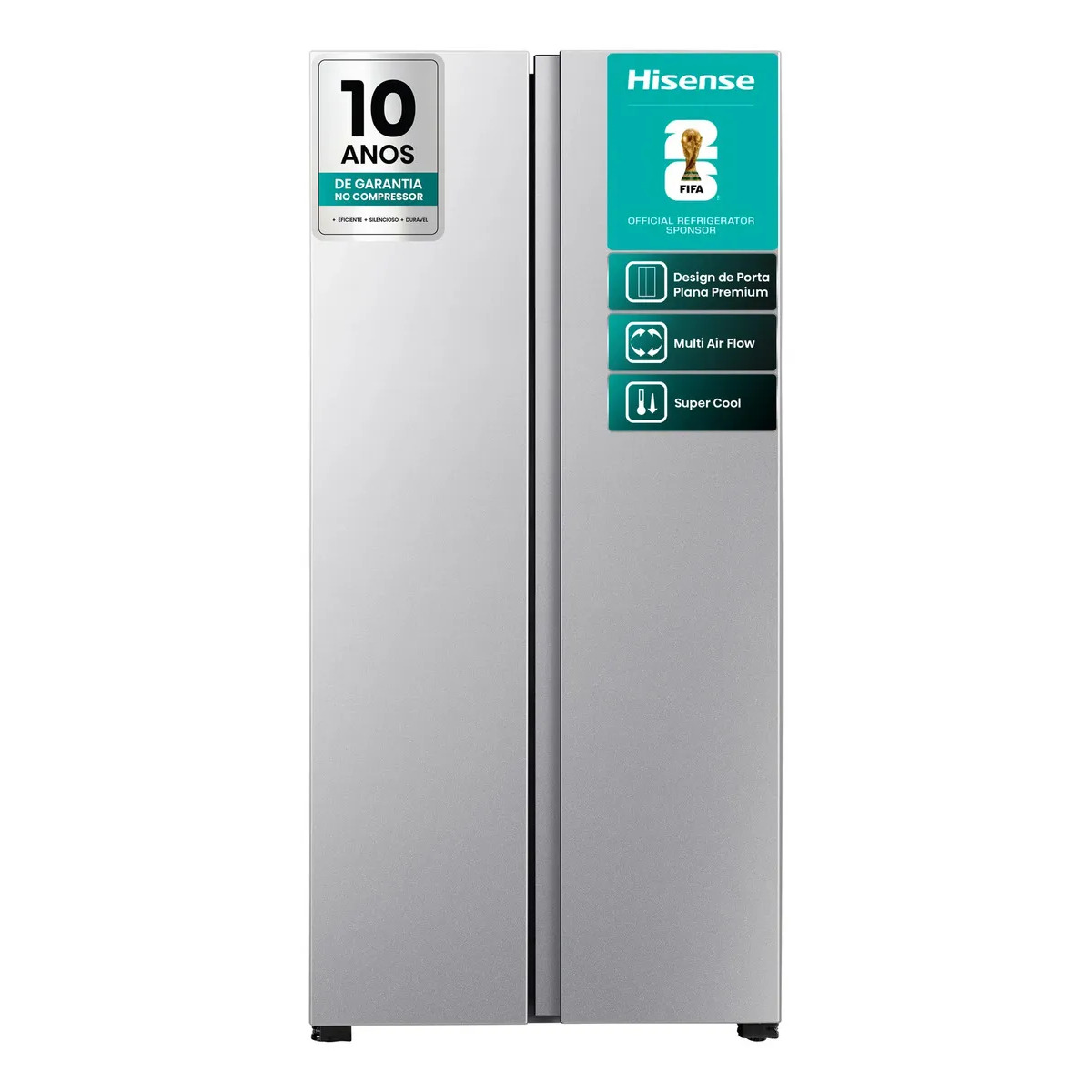 Geladeira Hisense Side By Side 441L Multi Airflow