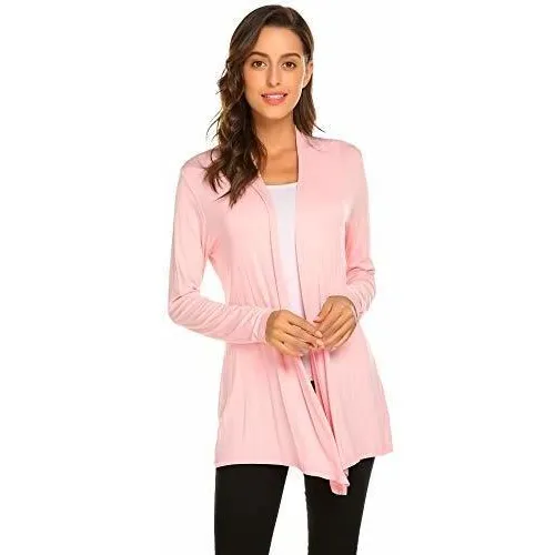 Suéteres De Cardigan Delantero Ligeros De Manga Larga 97k3z