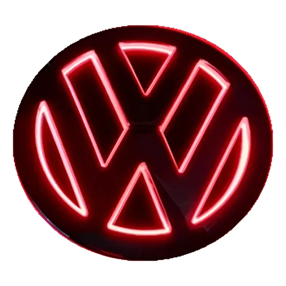 Logo Led Volkswagen 5d Rojo Vw