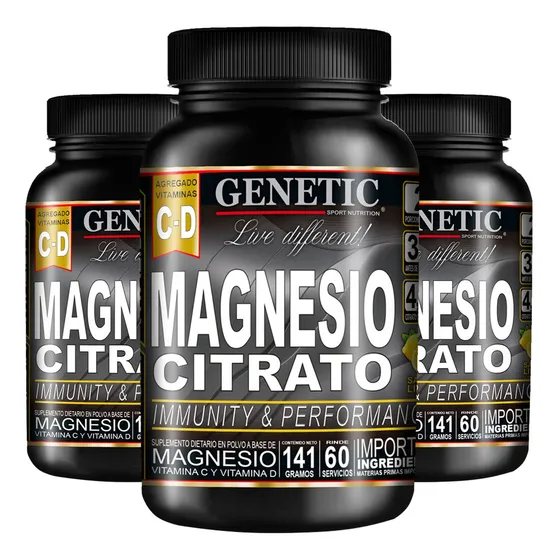 Suplemento En Polvo Genetic Sport Nutrition Pro Magnesio Sabor Neutro X 141g