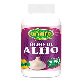Ăleo De Alho 350mg 150 CĂĄps Puro Unilife Sabor Sem Sabor Ăleo De Alho 350mg 150 CĂĄps Puro Unilife Sabor Sem Sabor