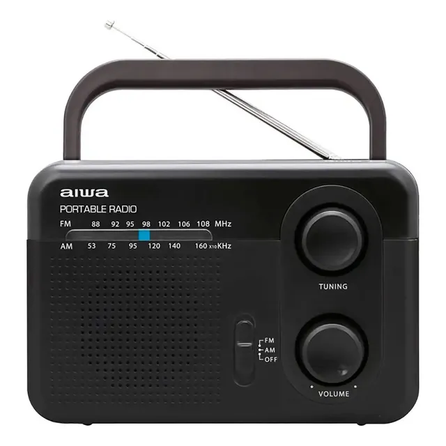 Radio FM Aiwa AWFML4 analógico portátil color negro