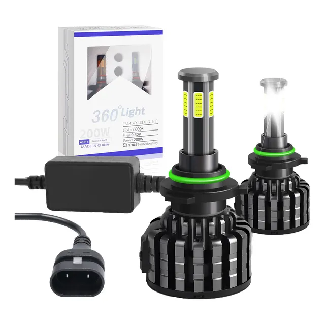Kit De Focos Led 6 Cara Luz H4 H7 H11/h8/h9 9005 9006 Canbus